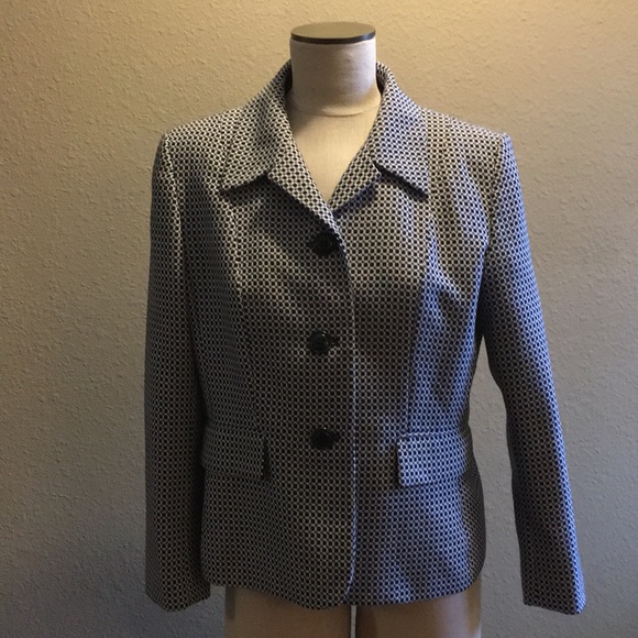 Evan-Picone black and white blazer - Picture 1 of 5